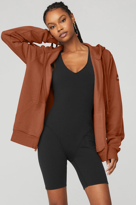 Everyday Full Zip Hoodie - Rust