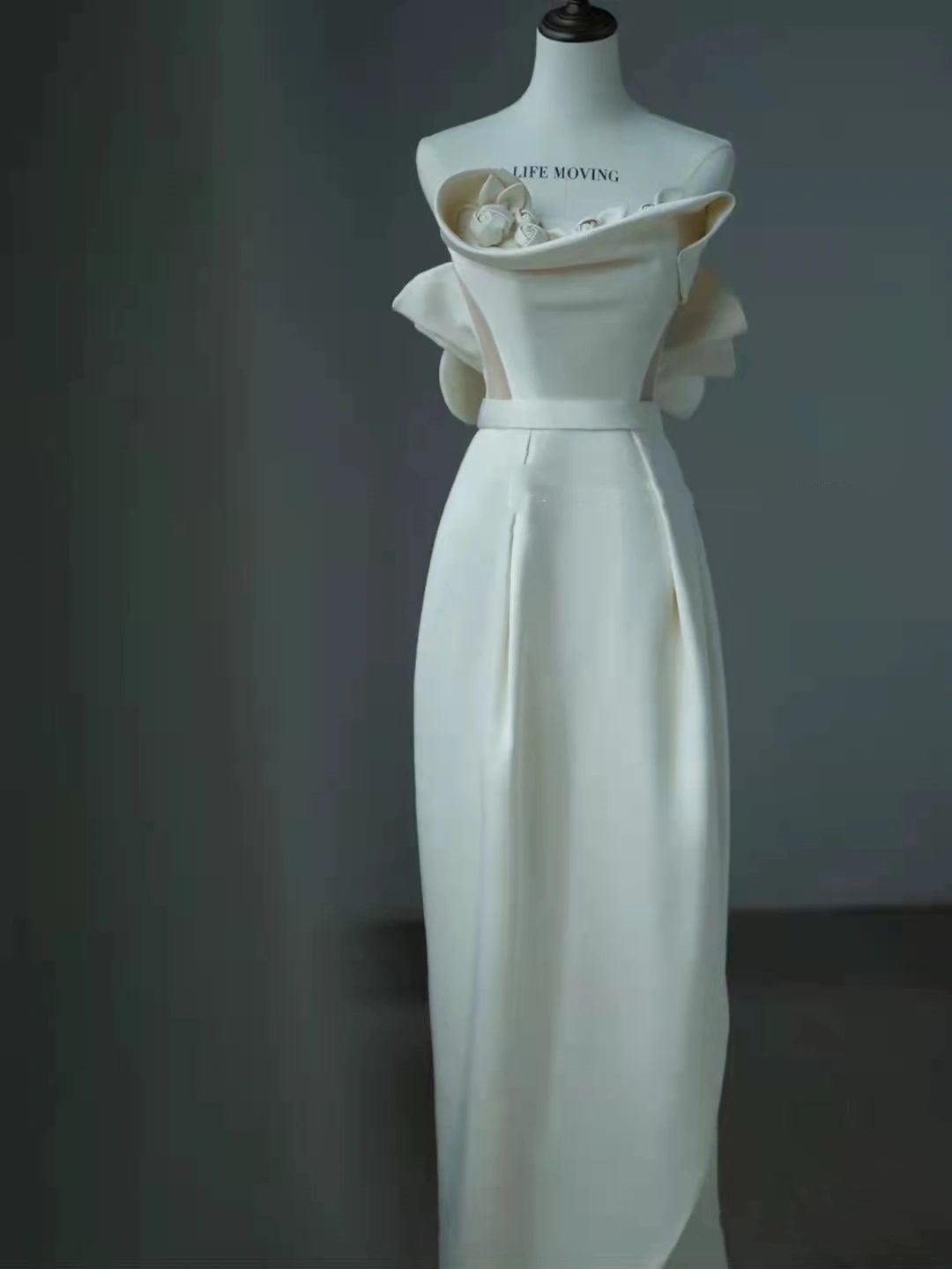 Unique Ankle Length Wedding Dress