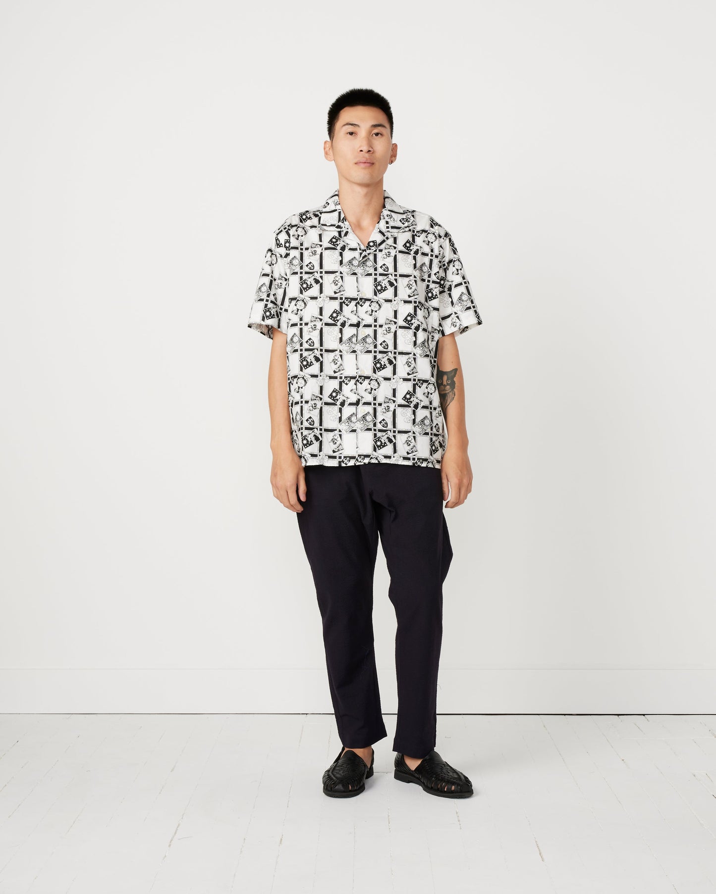 Gitman Vintage x SMOCK Short Sleeve Camp Shirt in Tarot Card