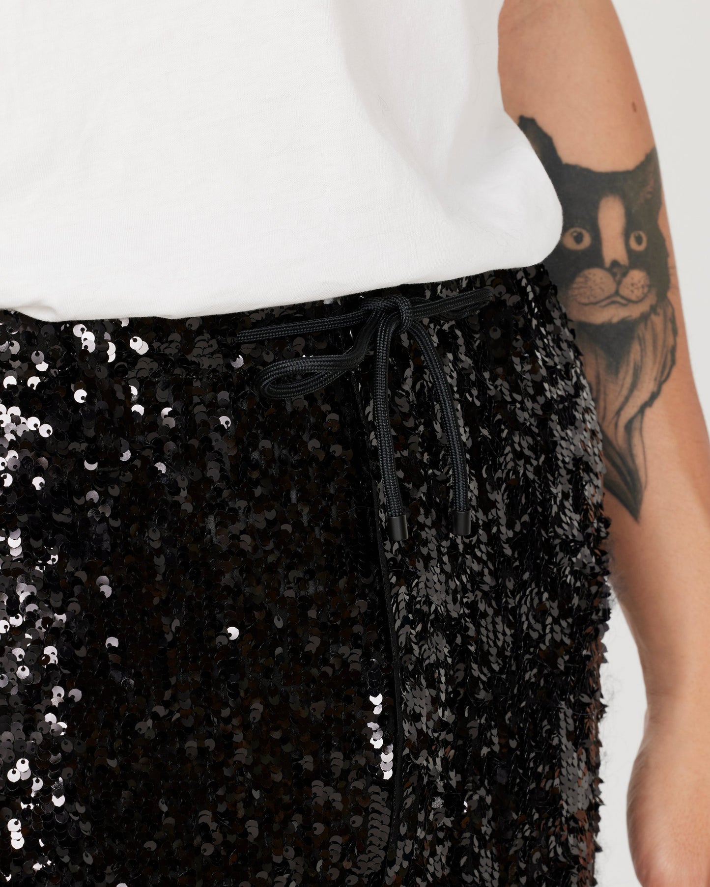 Penny Long Emb Pants in Black