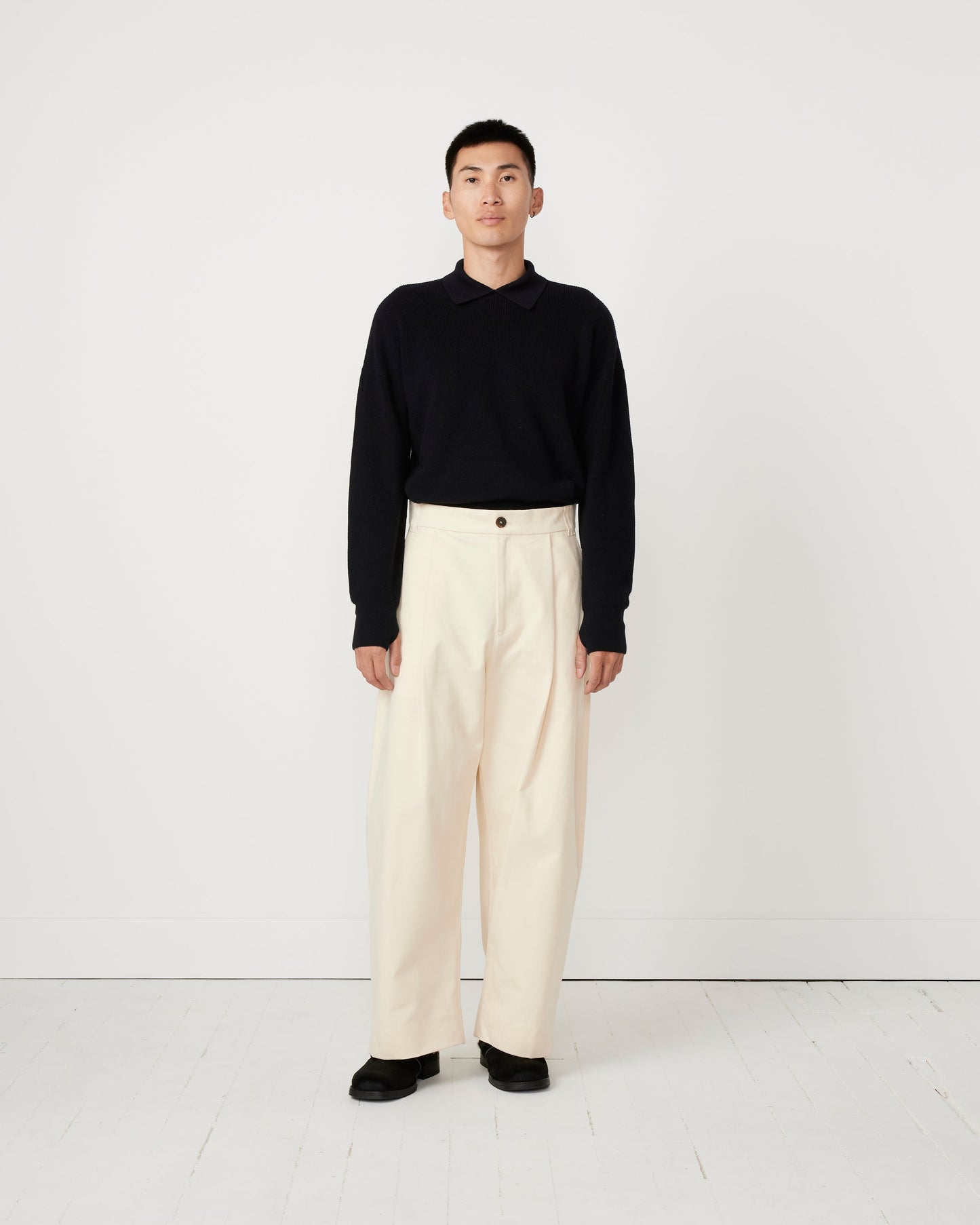 Sorte Peached Cotton Twill Pant in Cream