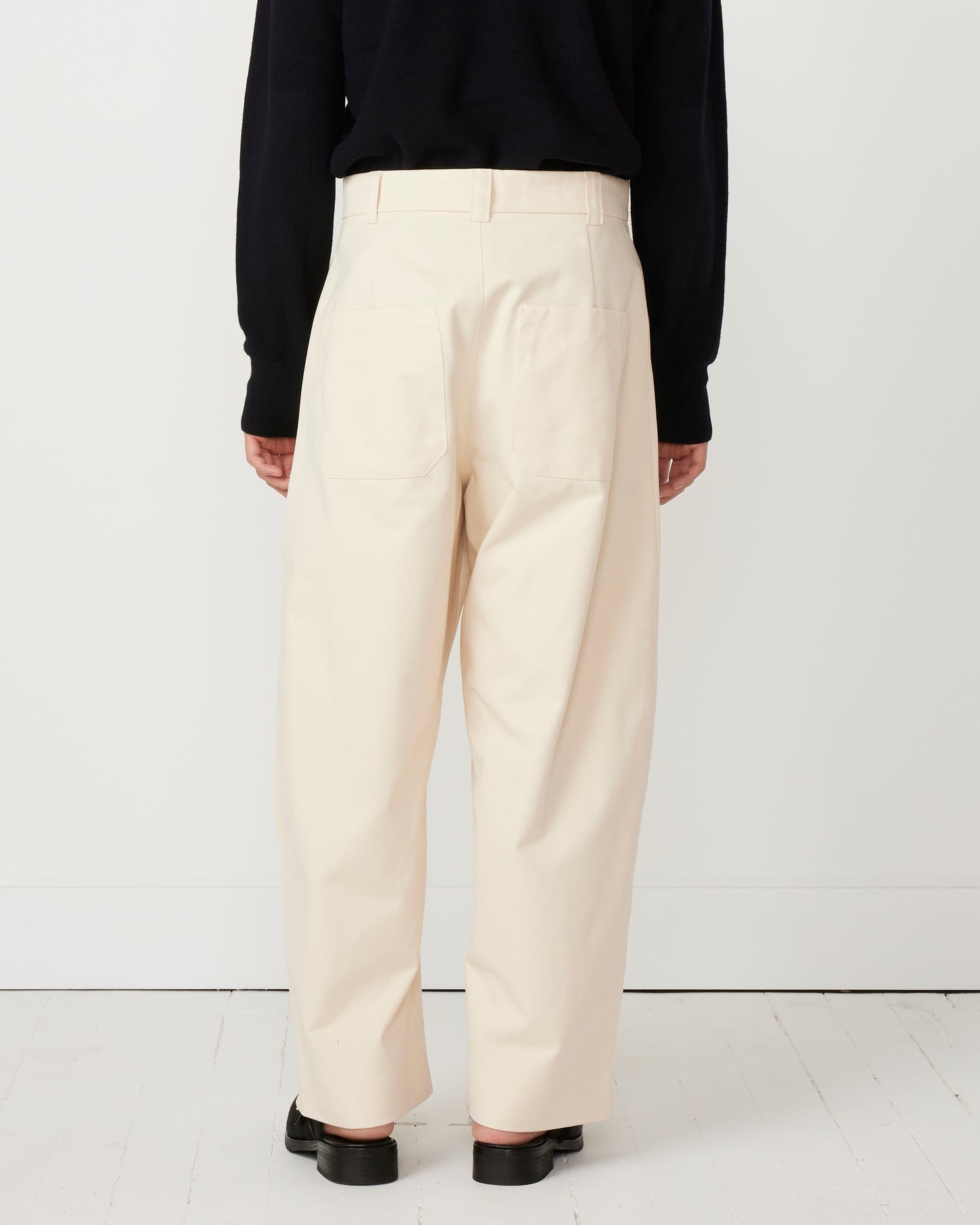 Sorte Peached Cotton Twill Pant in Cream