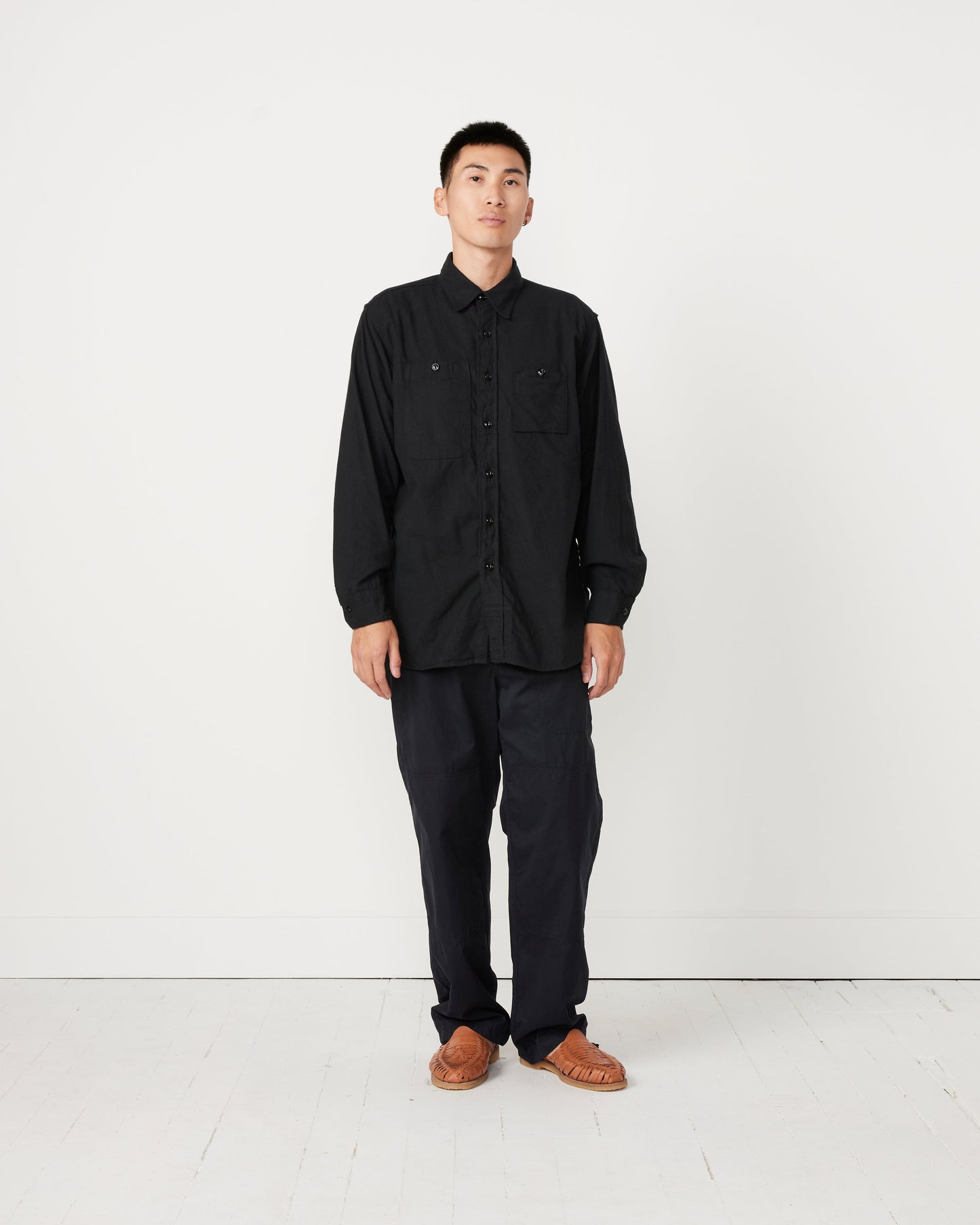 Coated Cloth Deck Pant in Dark Navy