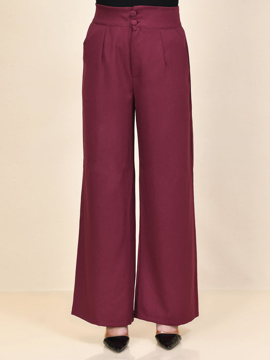 Wide Grip Pants - Maroon