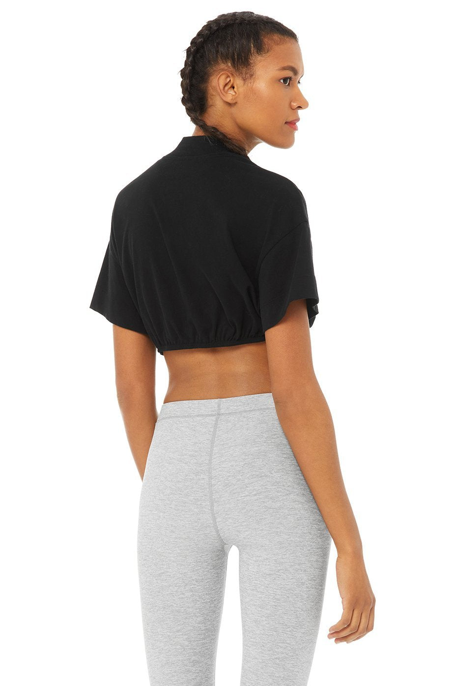 Kick It Crop Tee - Black