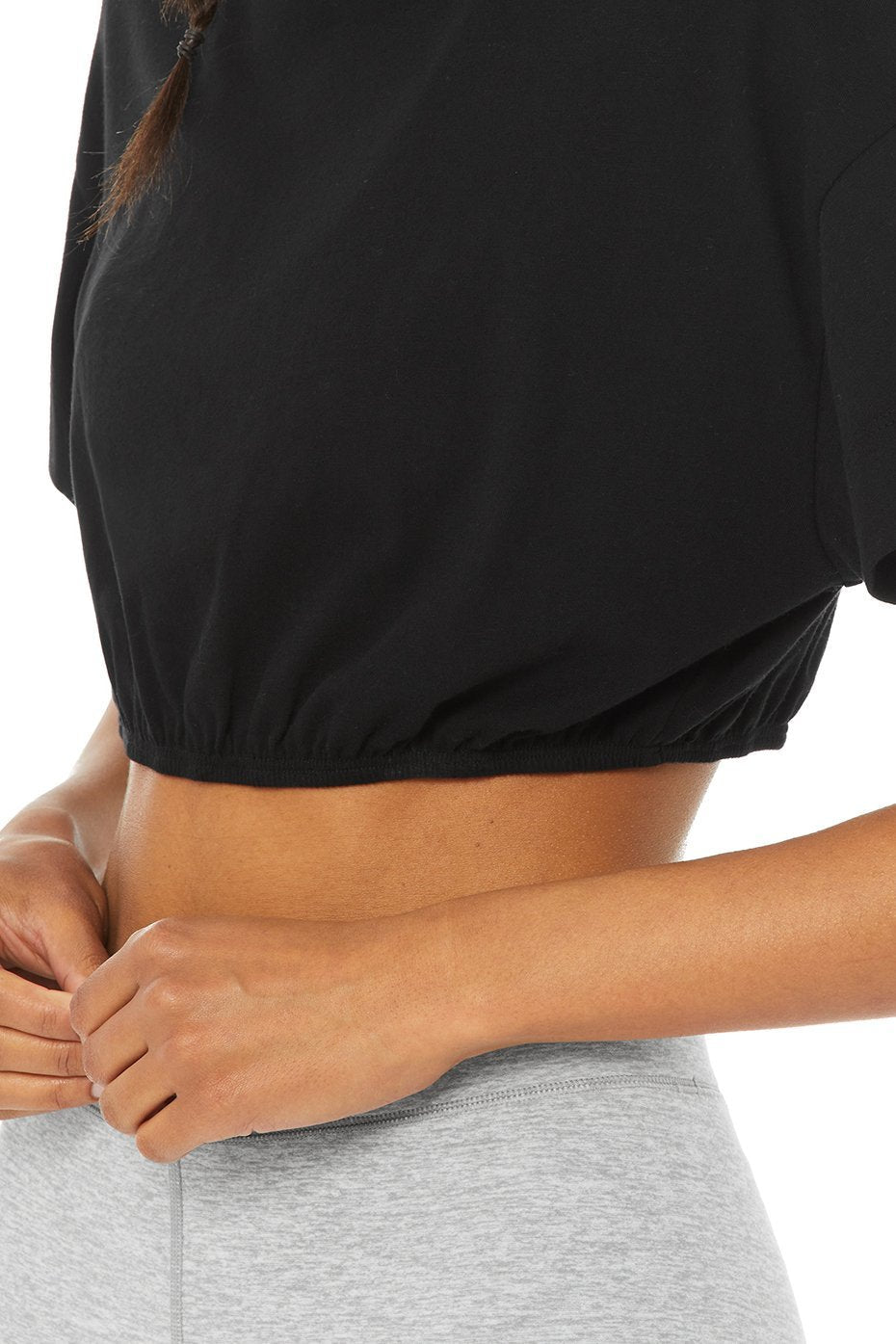 Kick It Crop Tee - Black