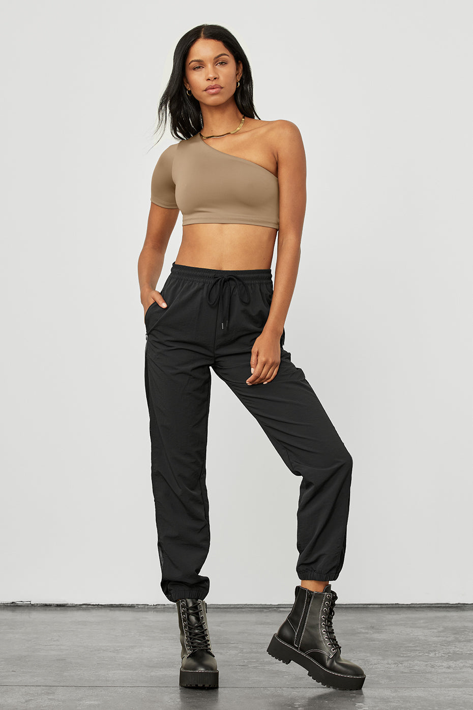 Airlift Wave Crop Short Sleeve - Gravel