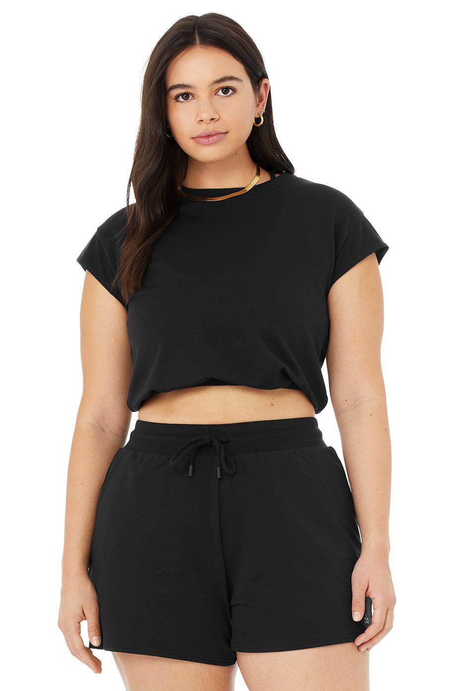 Dreamy Crop Short Sleeve - Black