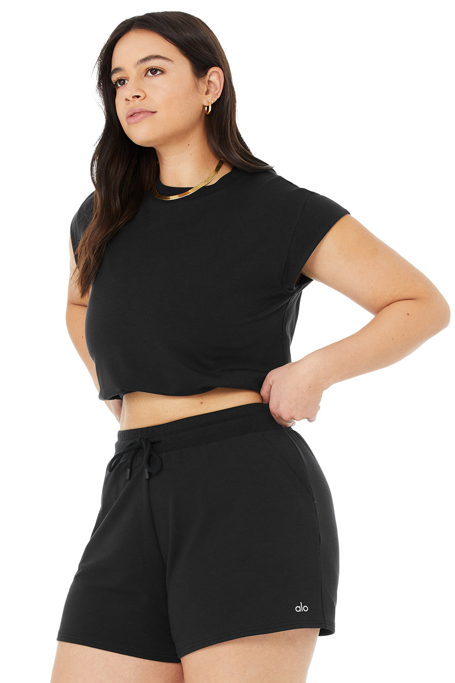 Dreamy Crop Short Sleeve - Black
