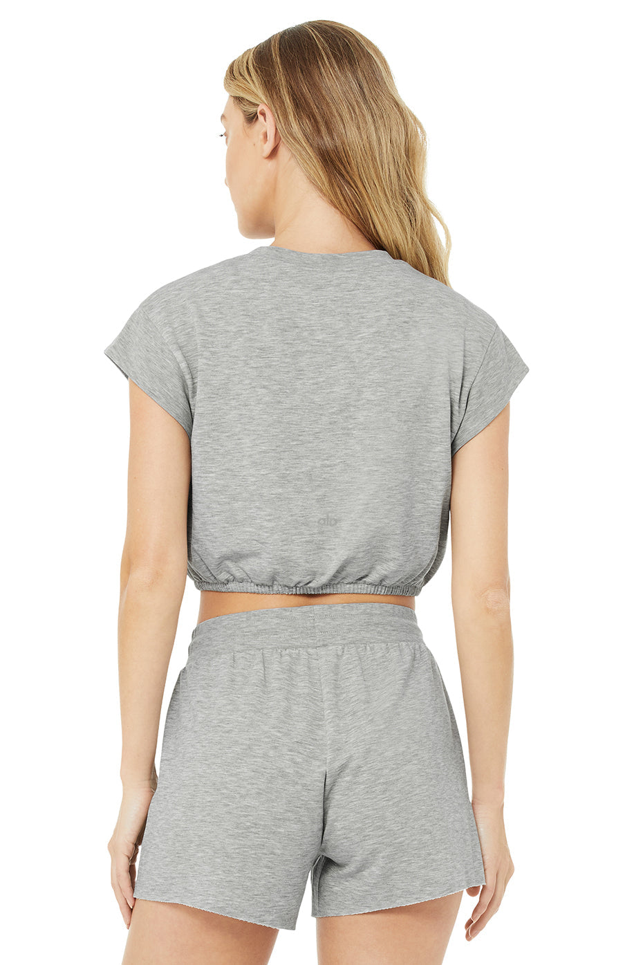 Dreamy Crop Short Sleeve - Dove Grey Heather