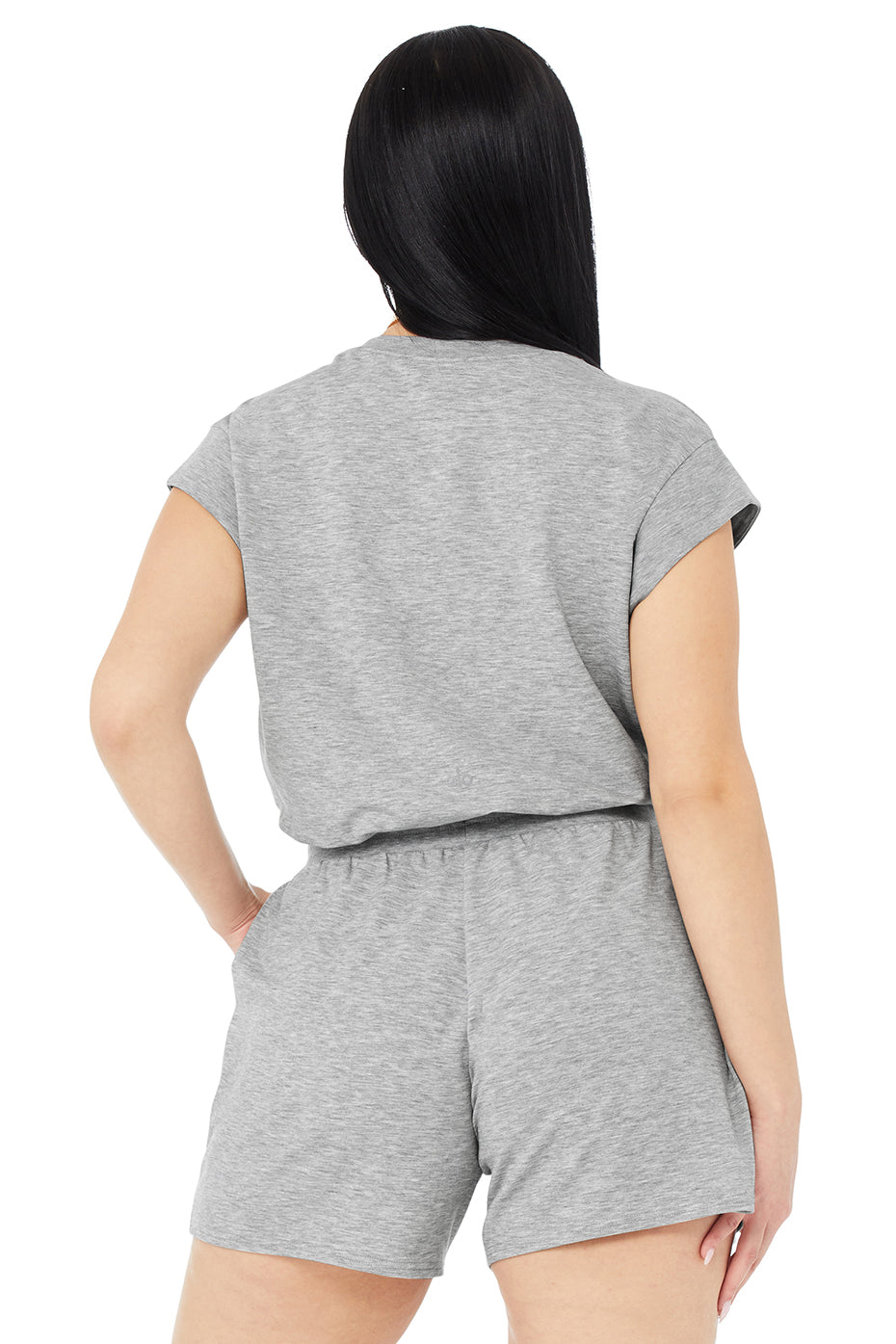 Dreamy Crop Short Sleeve - Dove Grey Heather