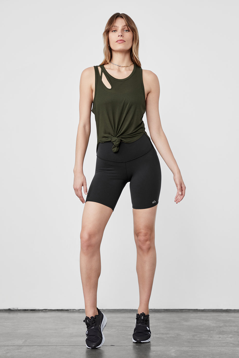 Ribbed Peak Tank - Dark Olive