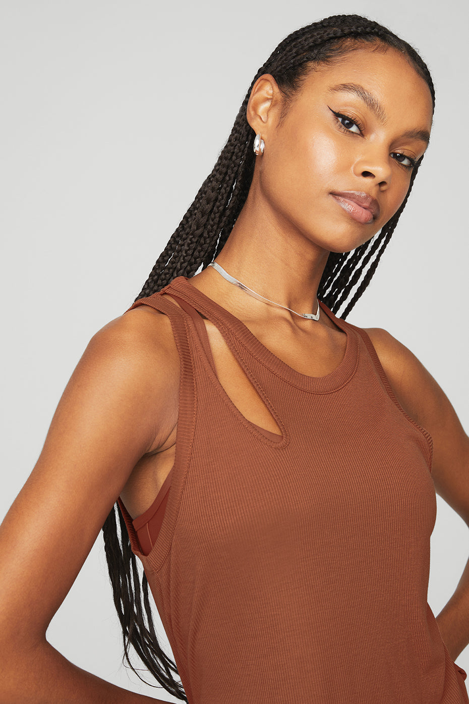 Ribbed Peak Tank - Rust
