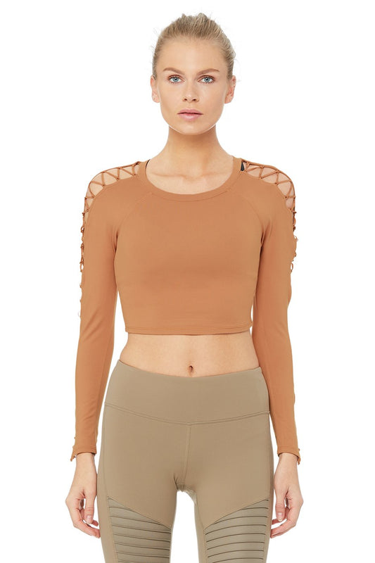 High Line Long Sleeve Top - Henna