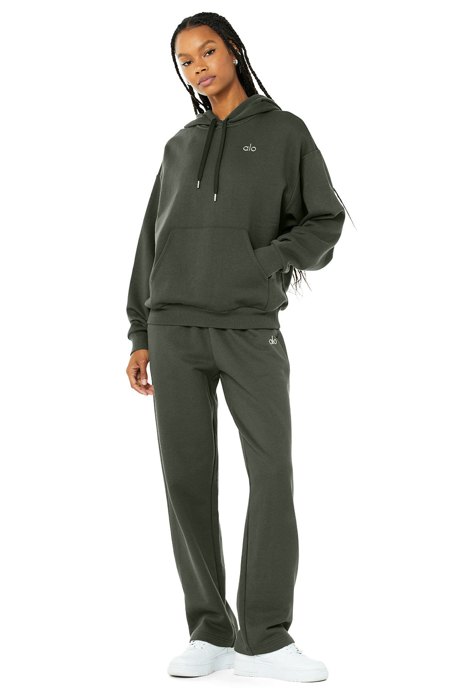 Accolade Hoodie & Accolade Straight Leg Sweatpant Set - Dark Cactus