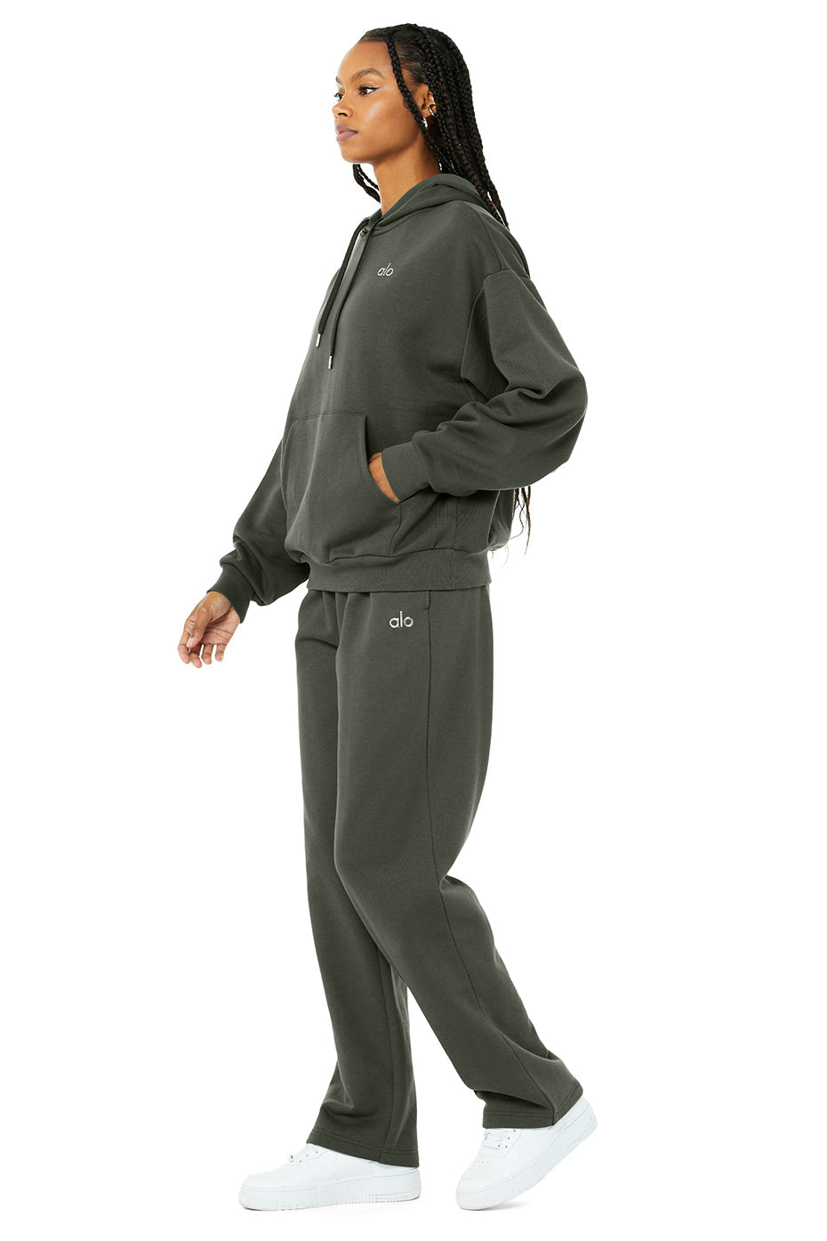 Accolade Hoodie & Accolade Straight Leg Sweatpant Set - Dark Cactus