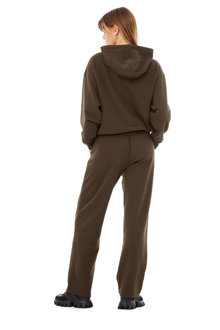 Accolade Hoodie & Accolade Straight Leg Sweatpant Set - Espresso