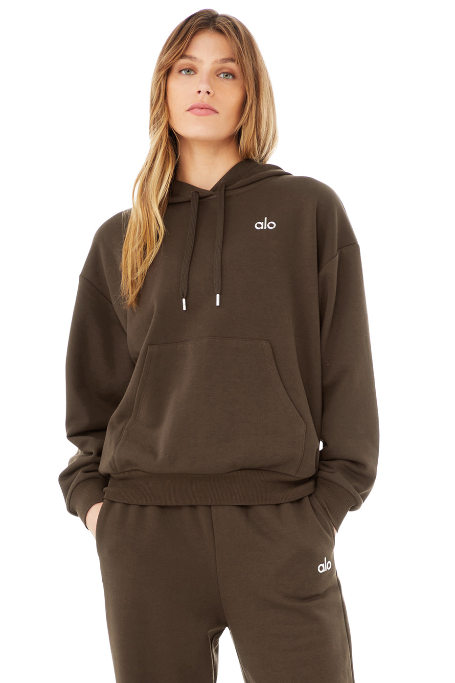 Accolade Hoodie & Accolade Straight Leg Sweatpant Set - Espresso
