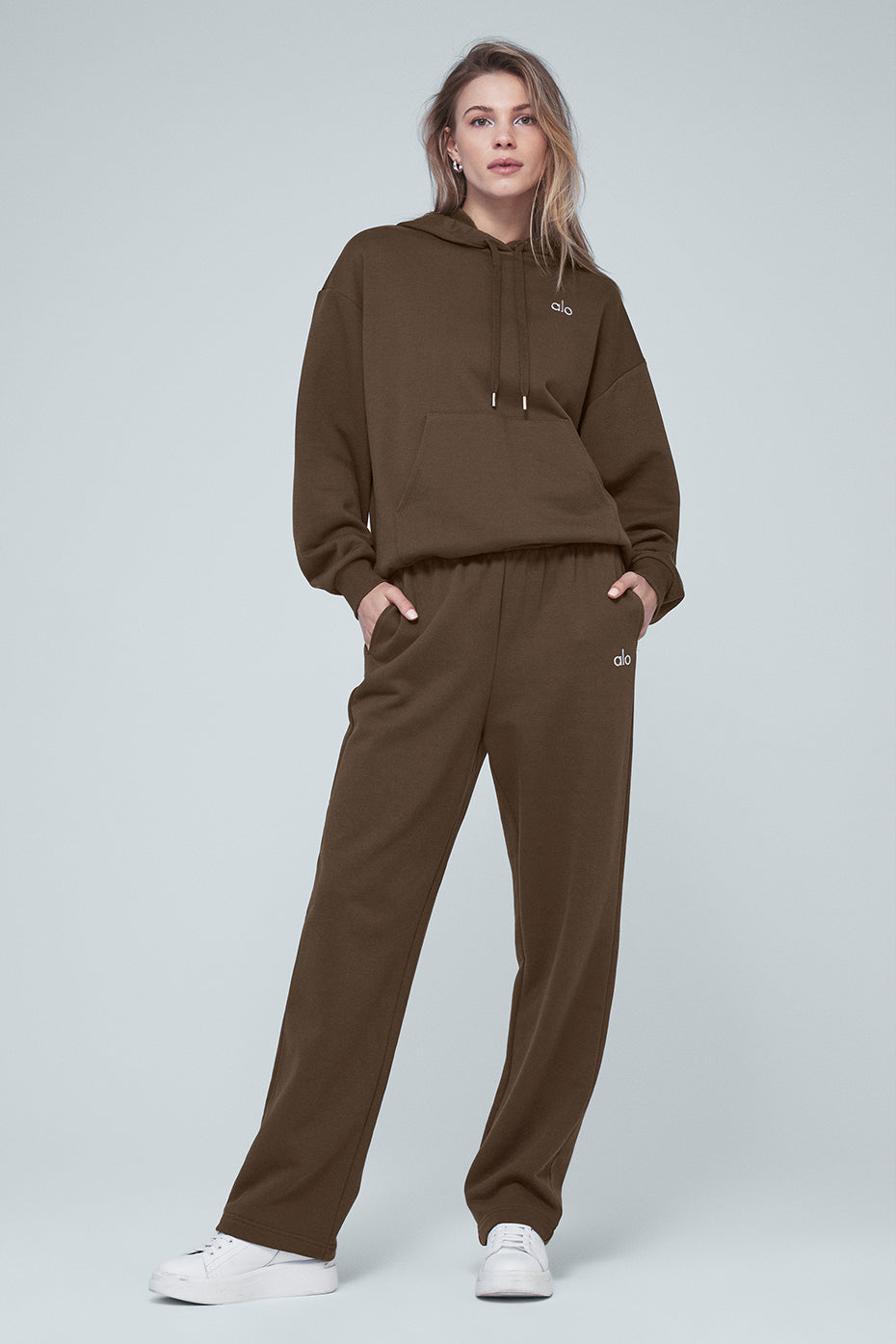 Accolade Hoodie & Accolade Straight Leg Sweatpant Set - Espresso