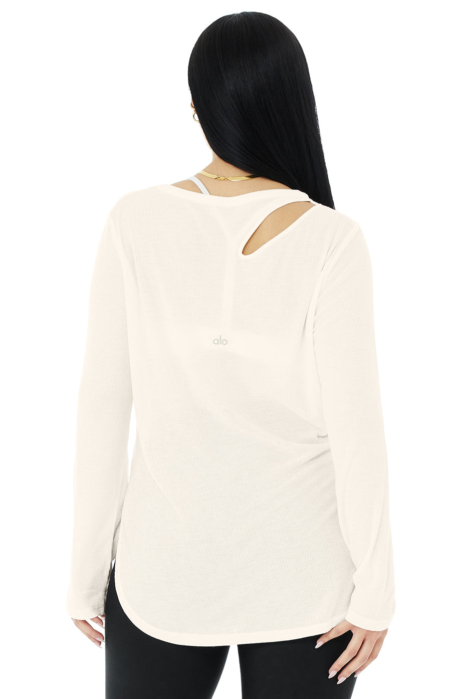 Ribbed Peak Long Sleeve - Ivory