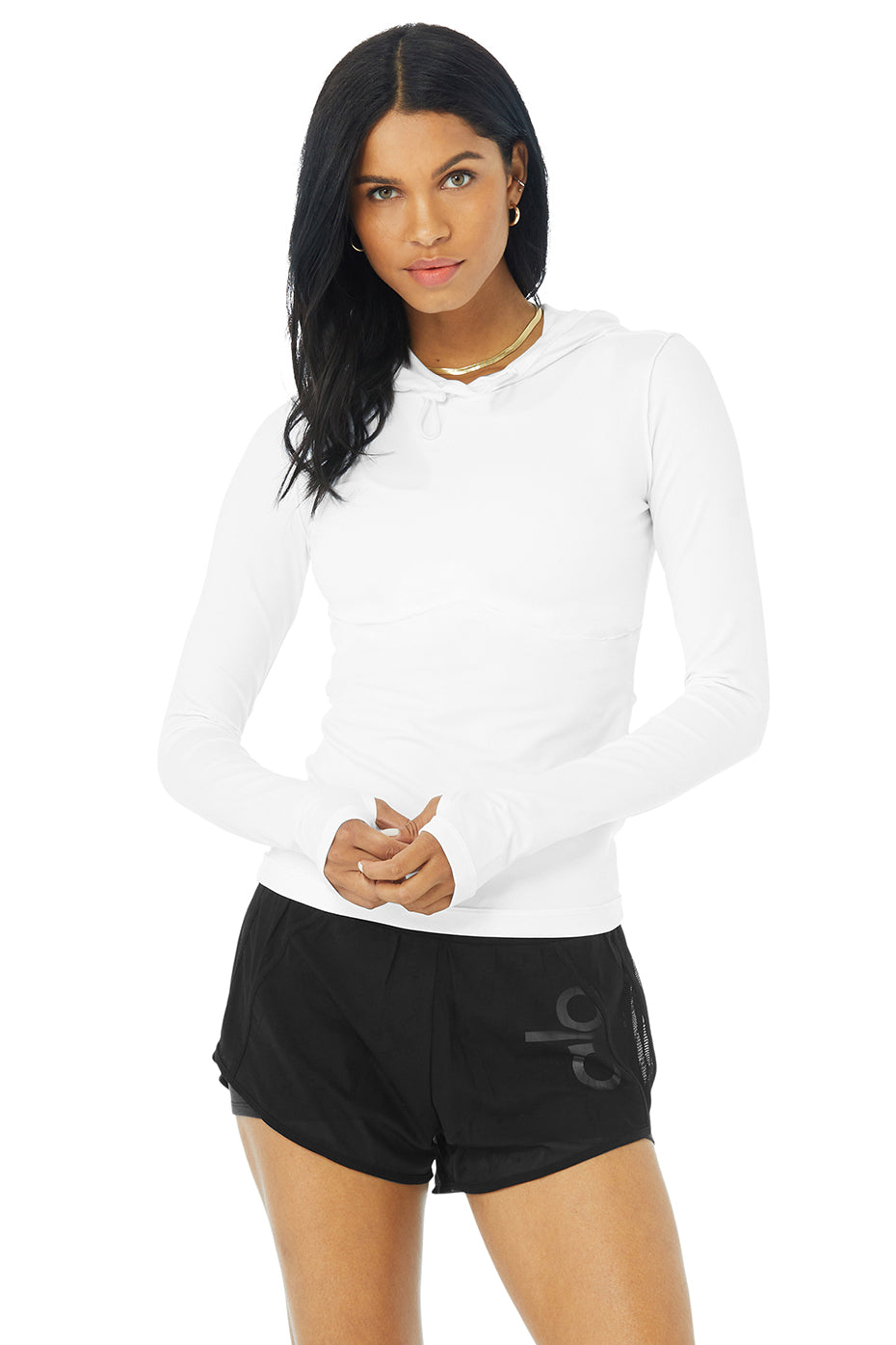 Alosoft Hooded Runner Long Sleeve - White