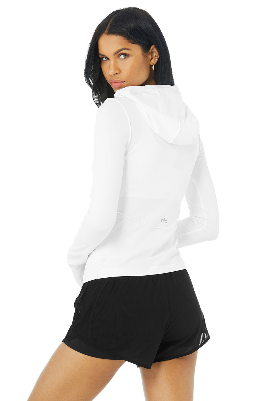 Alosoft Hooded Runner Long Sleeve - White