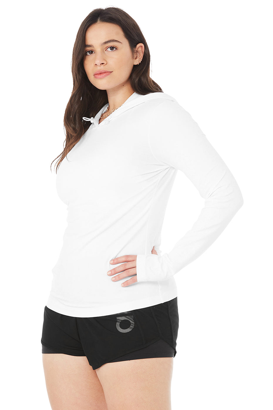 Alosoft Hooded Runner Long Sleeve - White