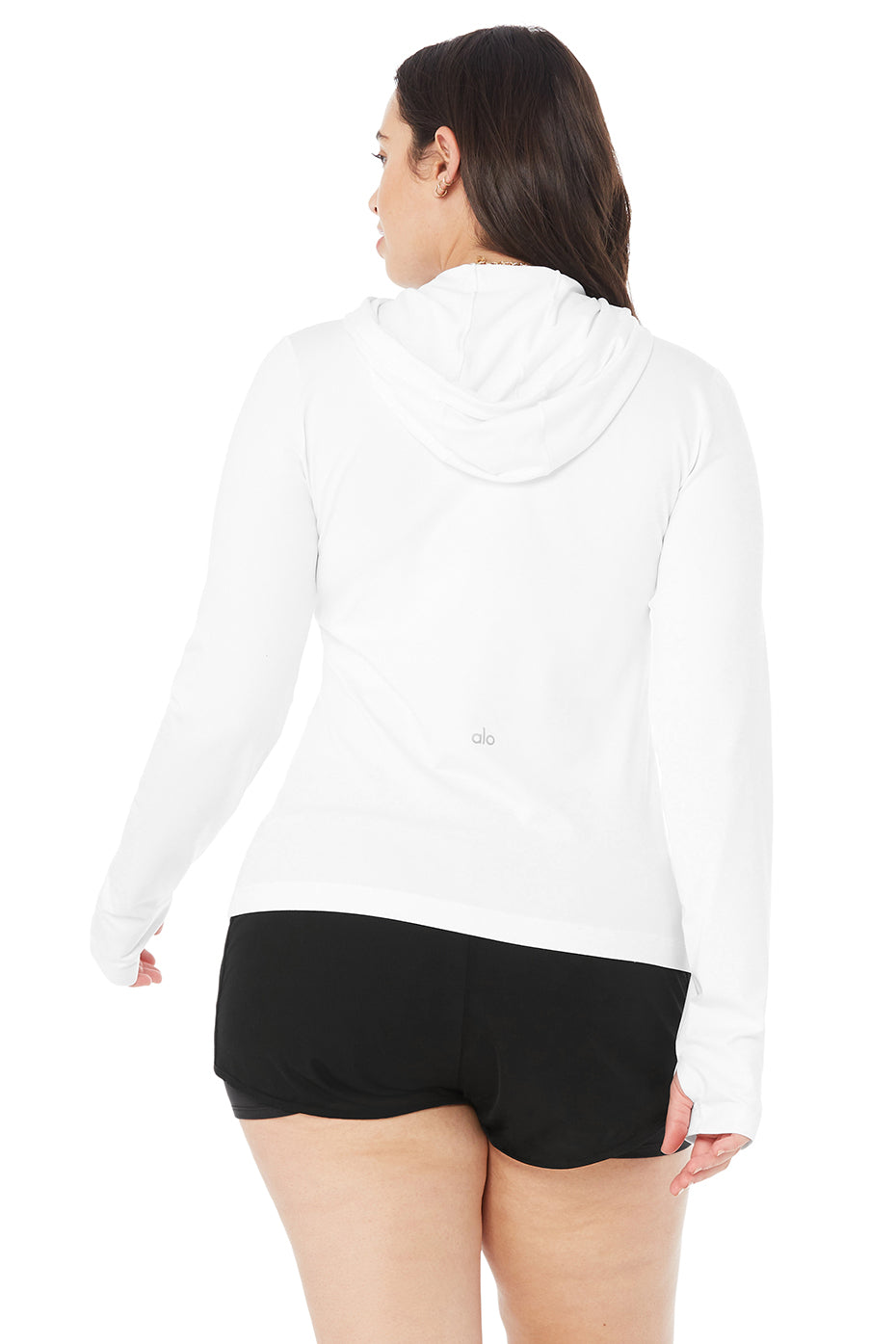 Alosoft Hooded Runner Long Sleeve - White