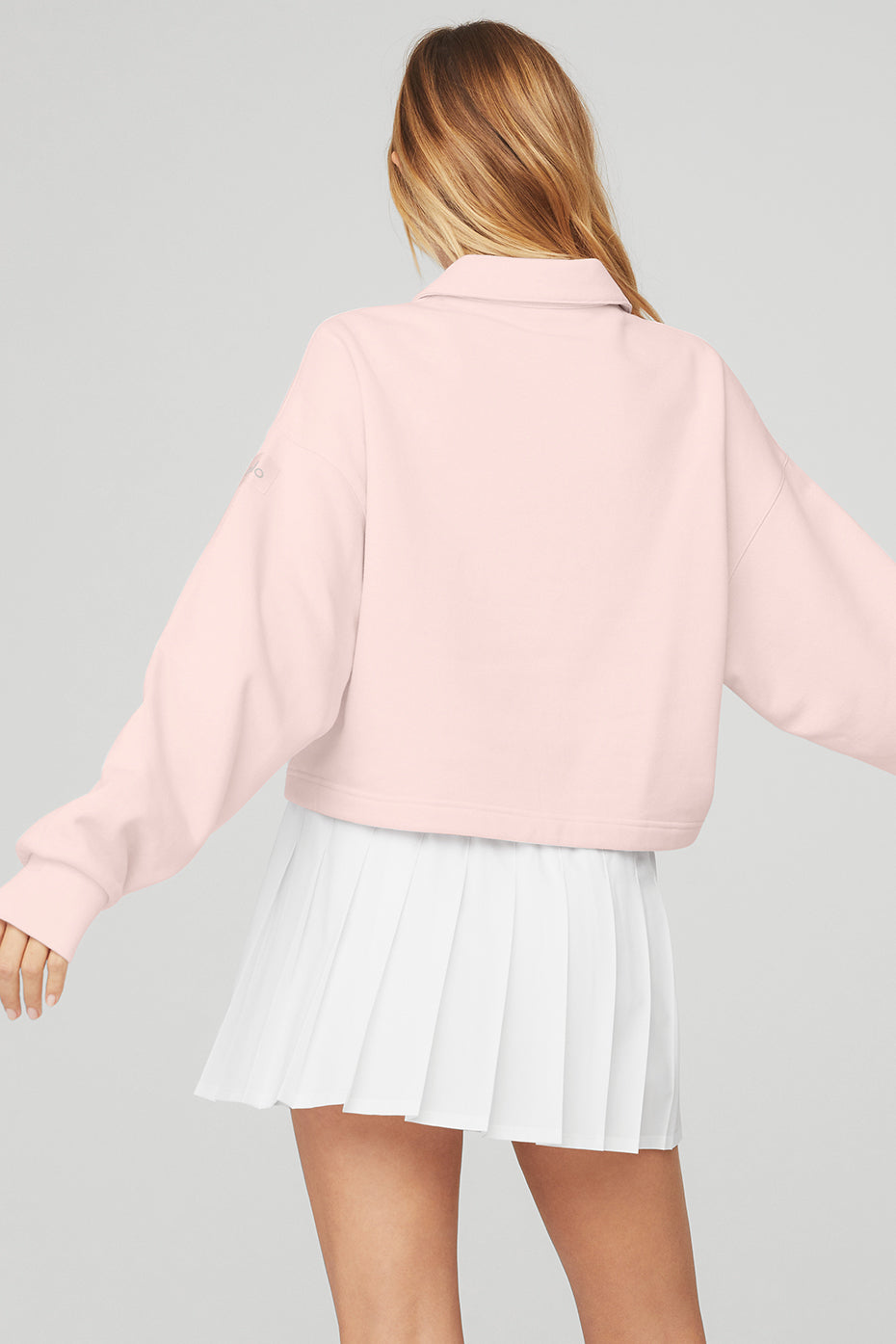Polo Henley Pullover - Pink Sugar