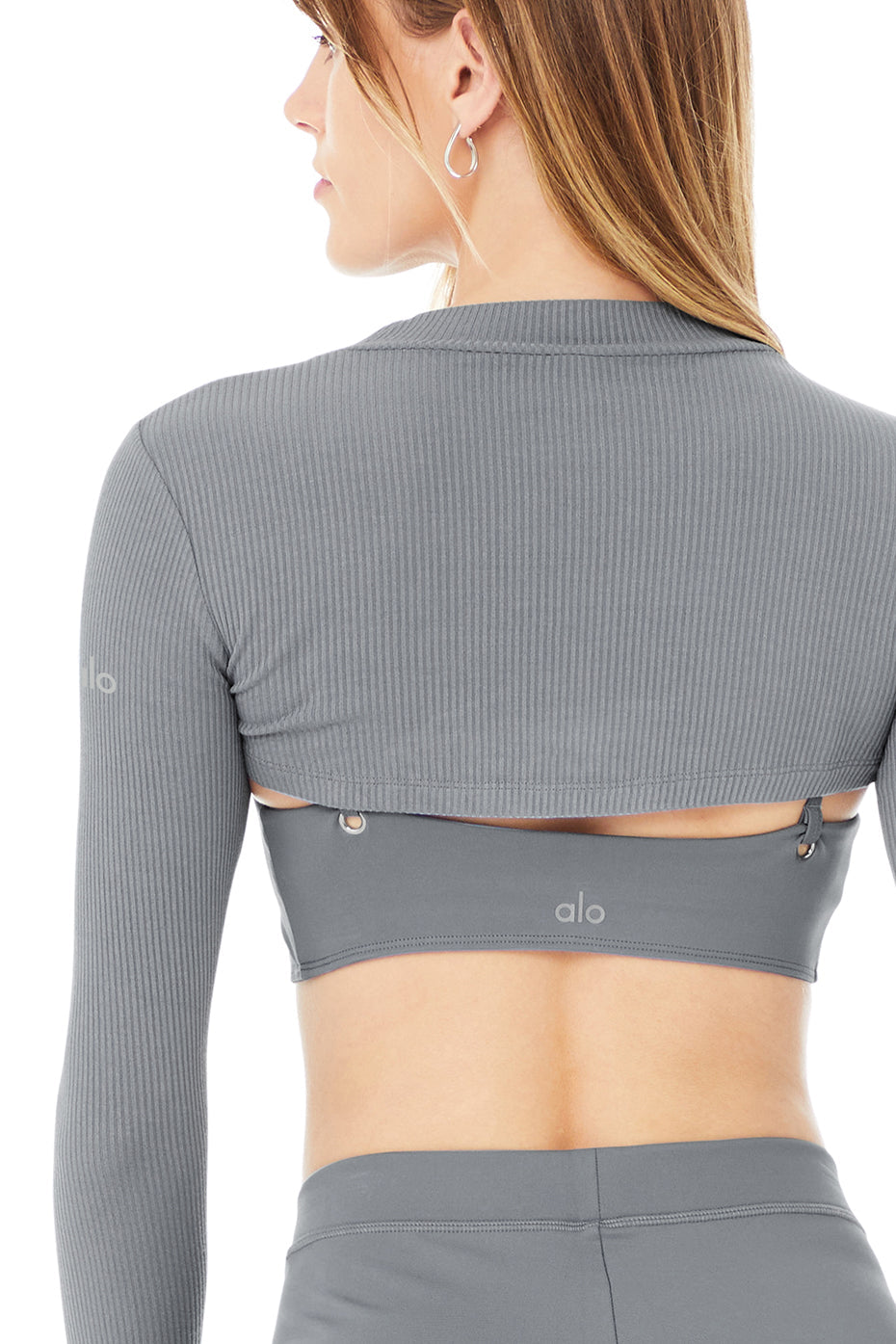 Thrill Seeker Bra, Shrug & Legging Set - Steel Blue