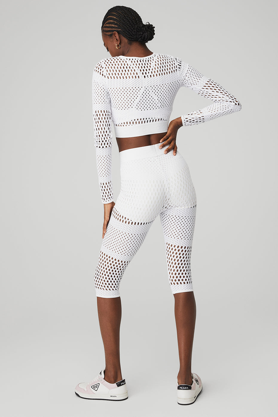 Mesh Haute Summer Long Sleeve & Mesh High-Waist Haute Summer Capri Set