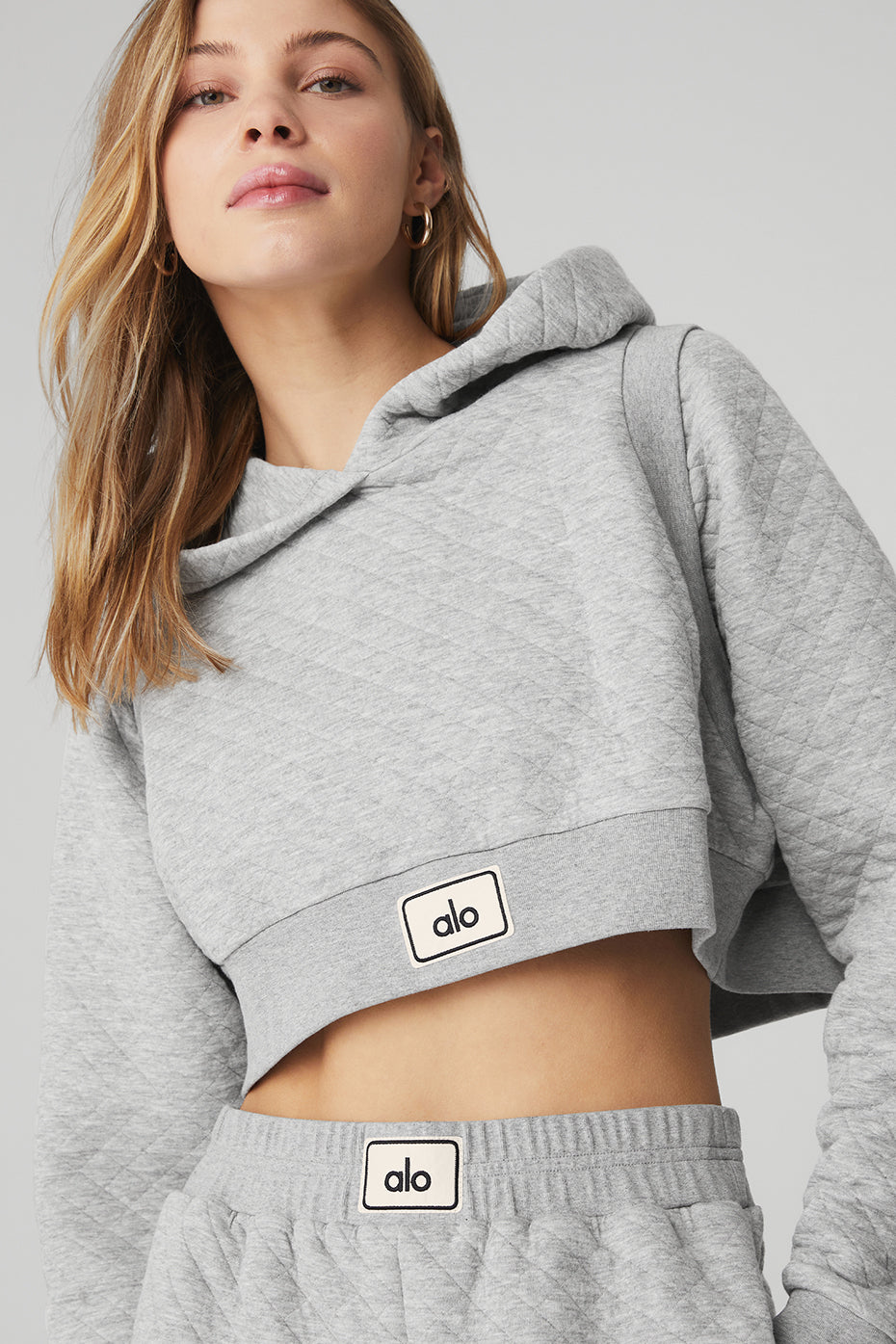 Quilted Cropped Arena Hoodie & Quilted Arena Boxing Short Set