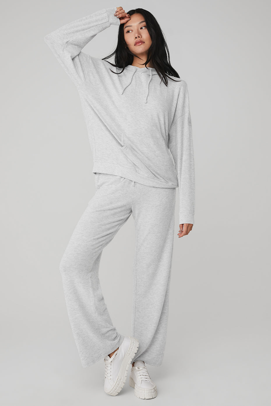 Alolux Cozy Hoodie & Alolux High-Waist Soho Wide Leg Pant