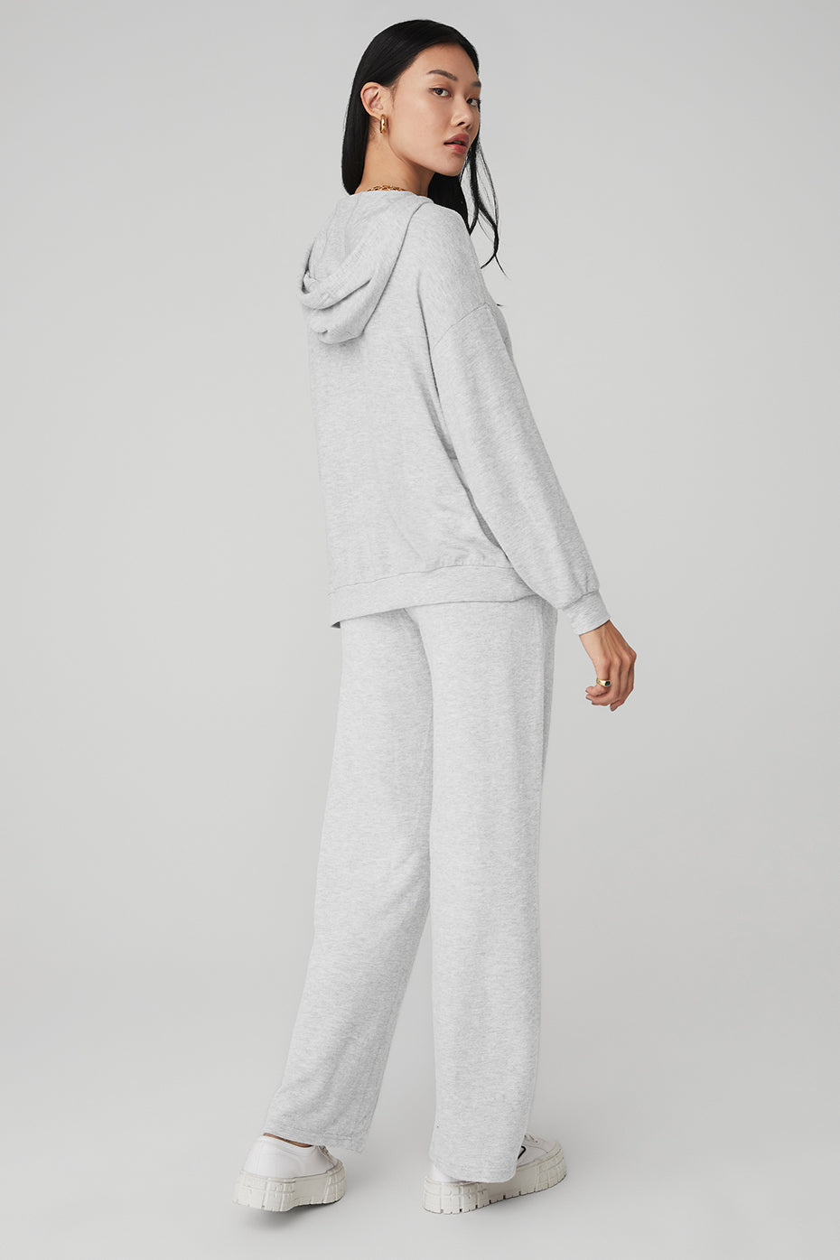 Alolux Cozy Hoodie & Alolux High-Waist Soho Wide Leg Pant