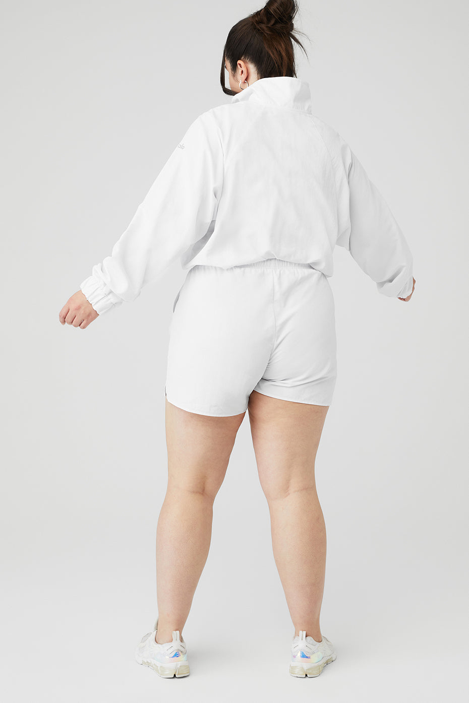 Cropped 1/4 Zip Alumni Pullover & Alumni Short Set - White