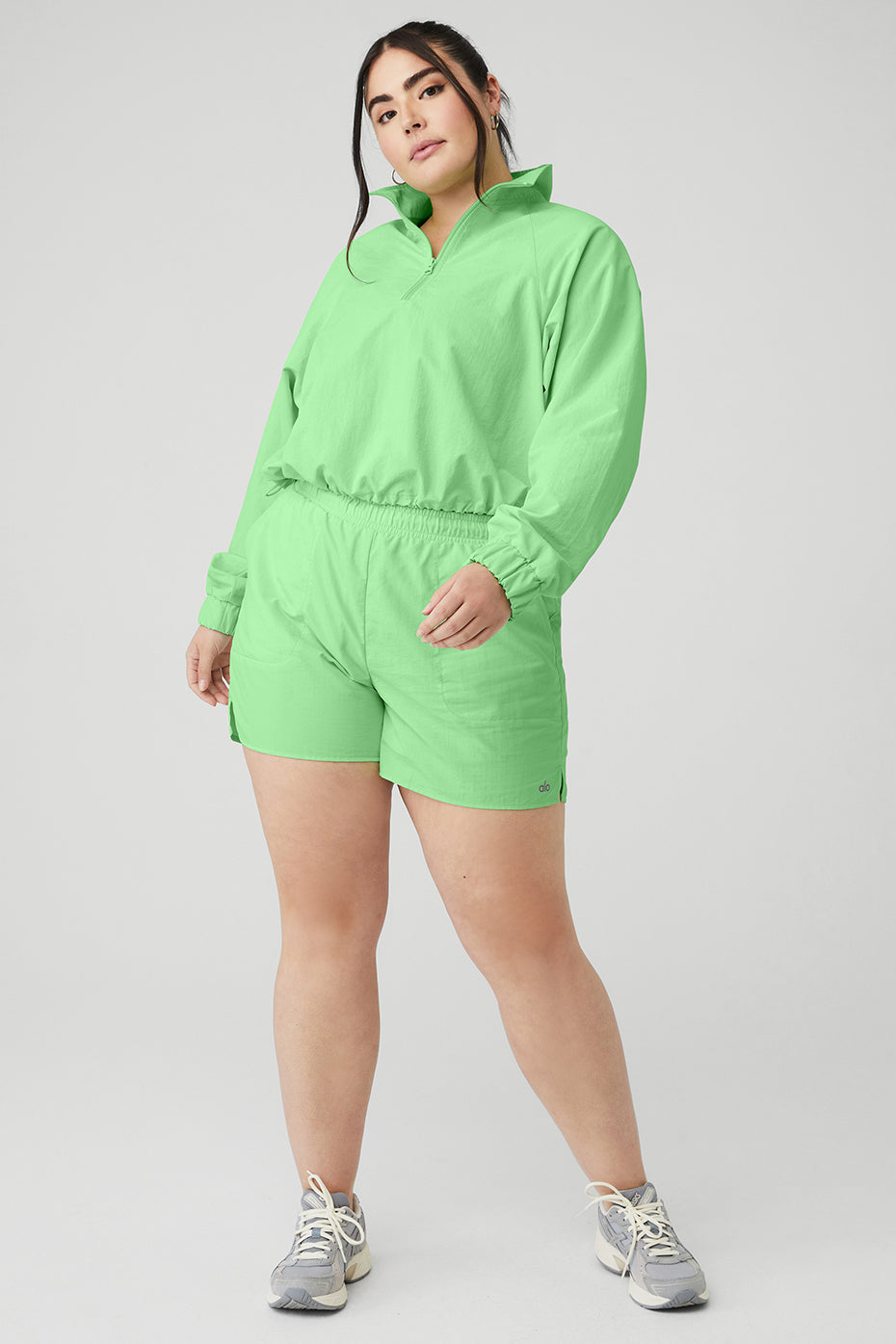 Cropped 1/4 Zip Alumni Pullover & Alumni Short Set - Ultramint