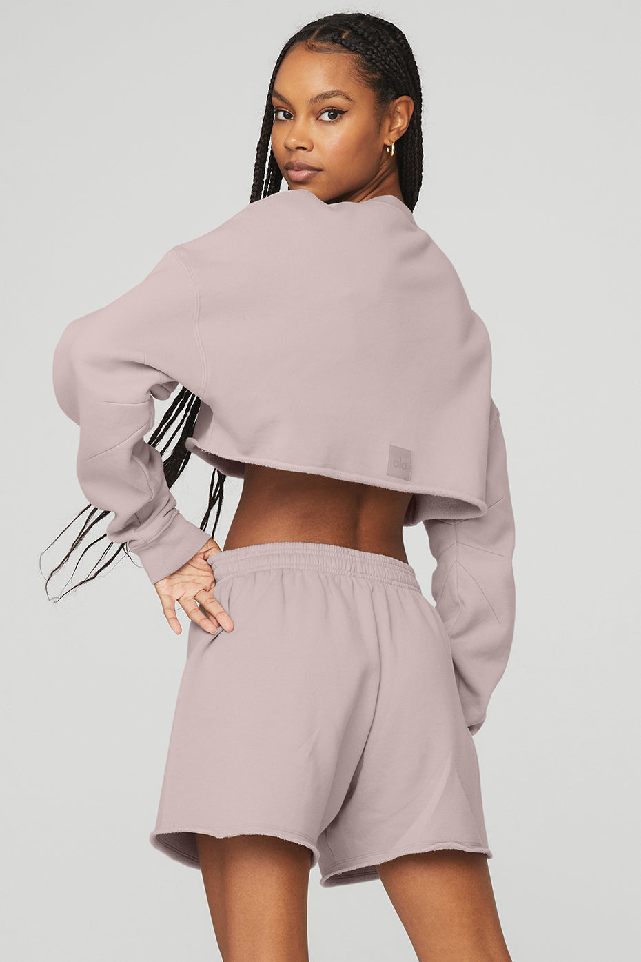 Extreme Crop Crew Neck - Lavender Dusk