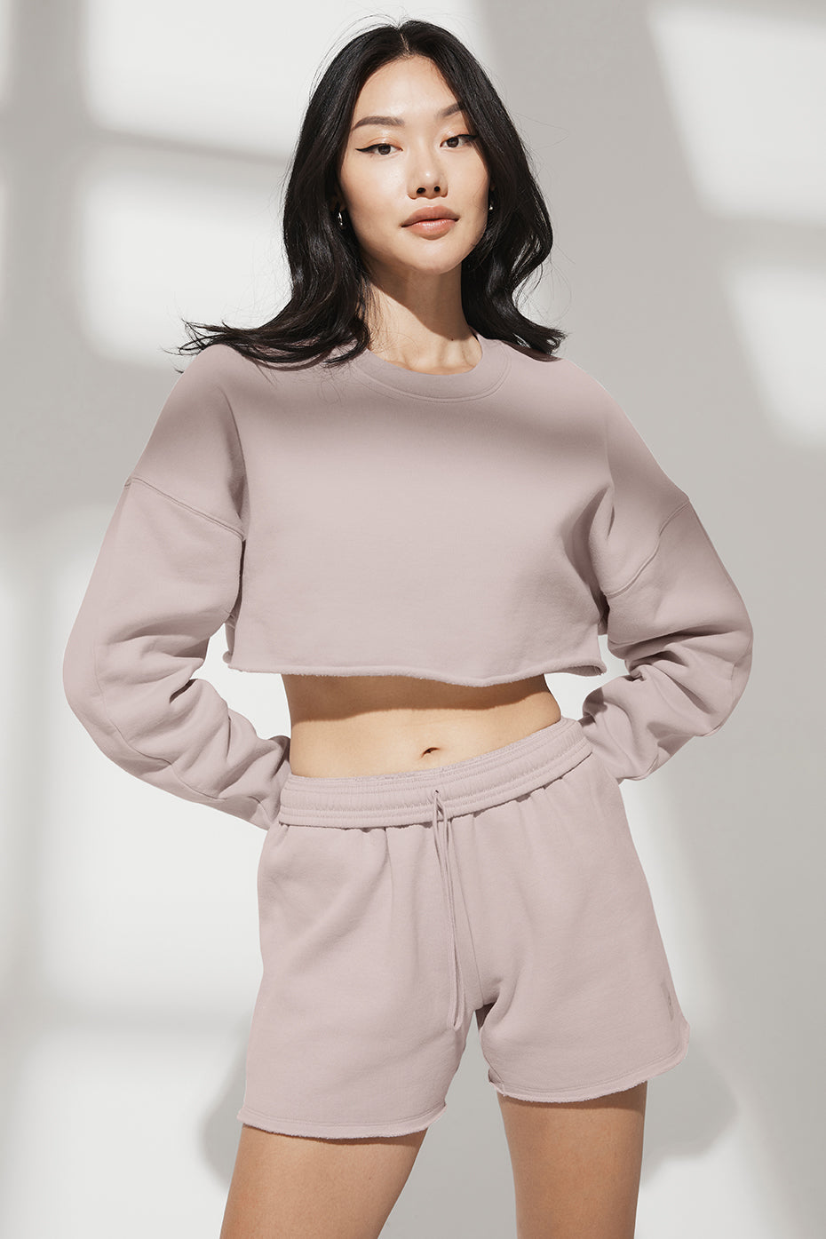 Extreme Crop Crew Neck - Lavender Dusk