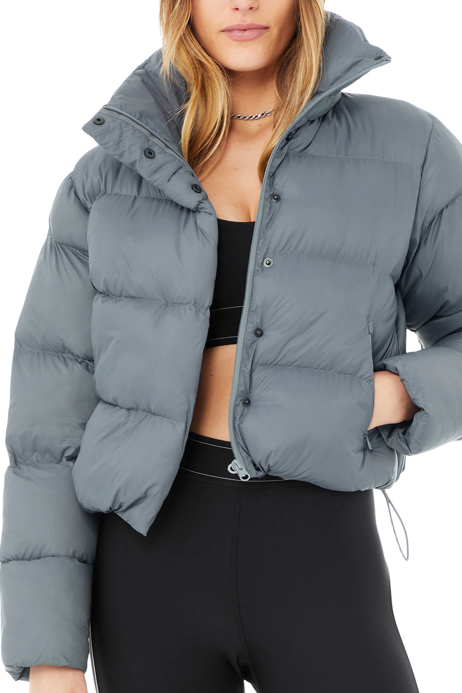 Gold Rush Puffer - Steel Blue