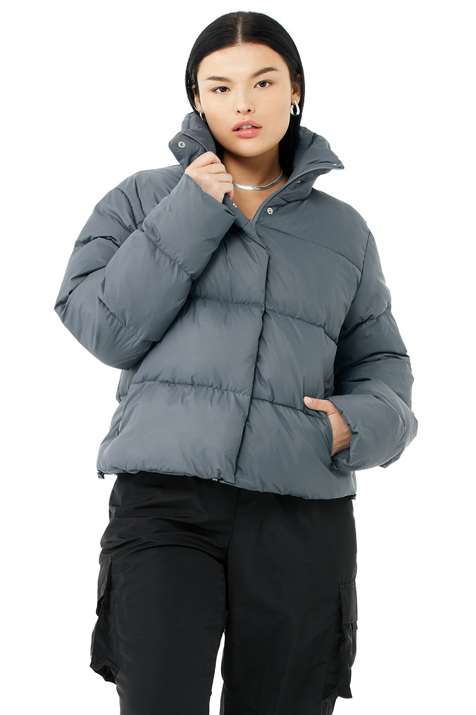 Gold Rush Puffer - Steel Blue