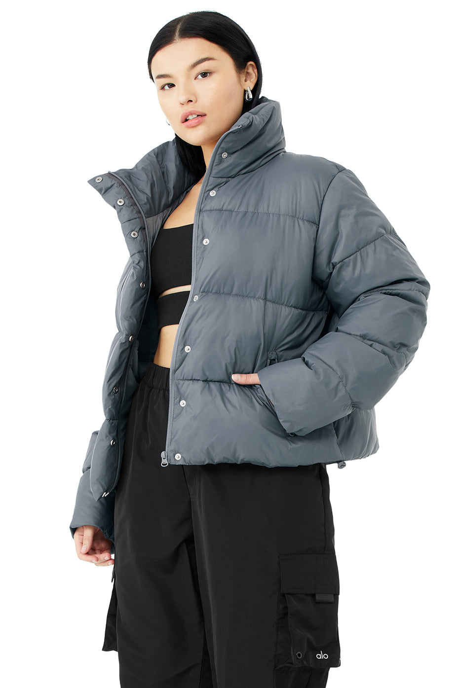 Gold Rush Puffer - Steel Blue