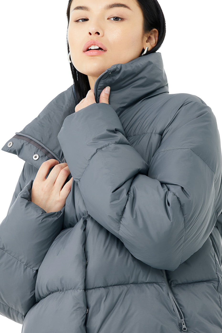 Gold Rush Puffer - Steel Blue