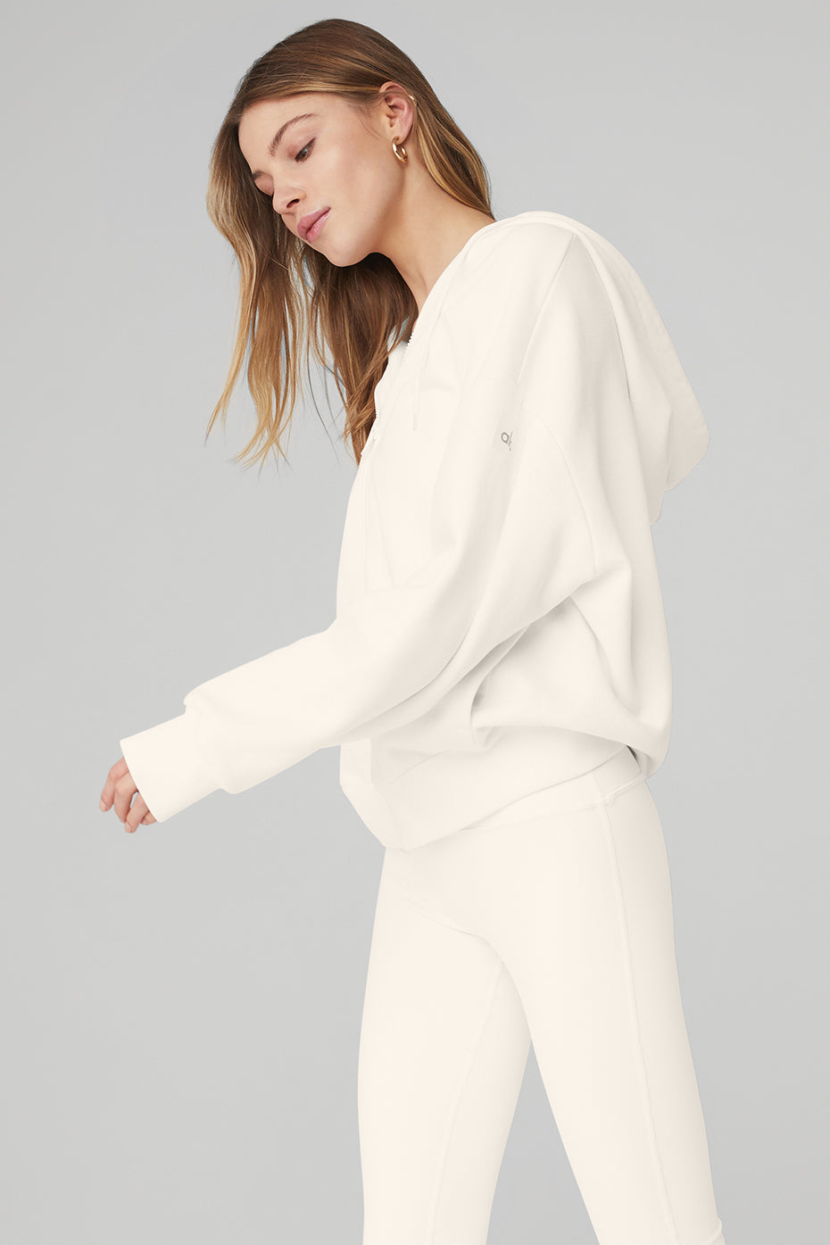Hype Full Zip Hoodie - Ivory