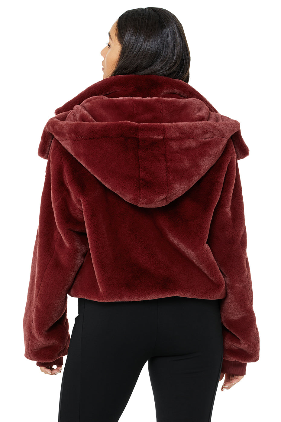 Faux Fur Foxy Jacket - Cranberry