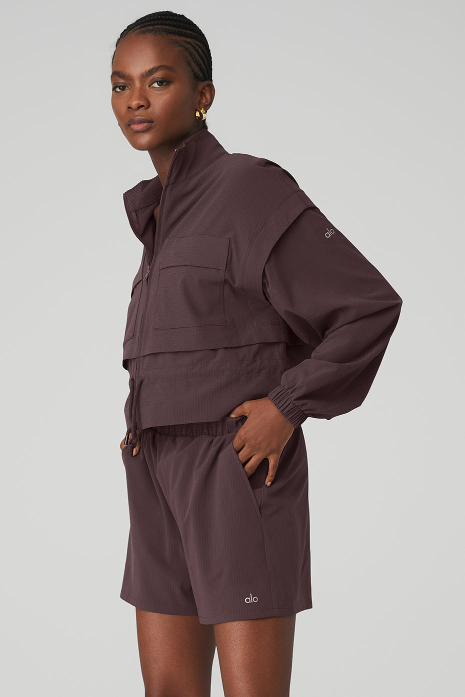 Ready Set Jacket & Ready Set Short Set - Raisin