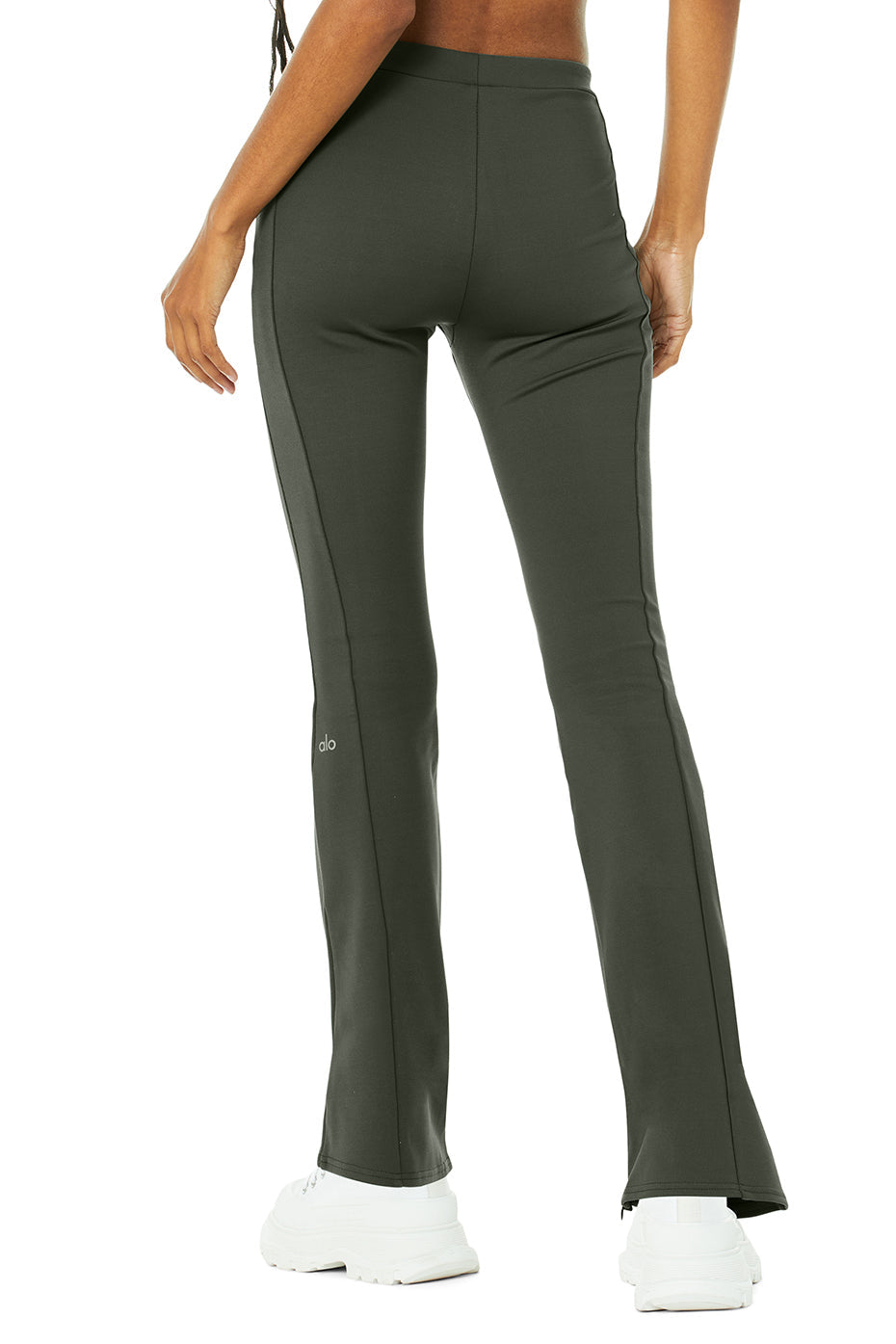 High-Waist Zip It Flare Legging - Dark Cactus