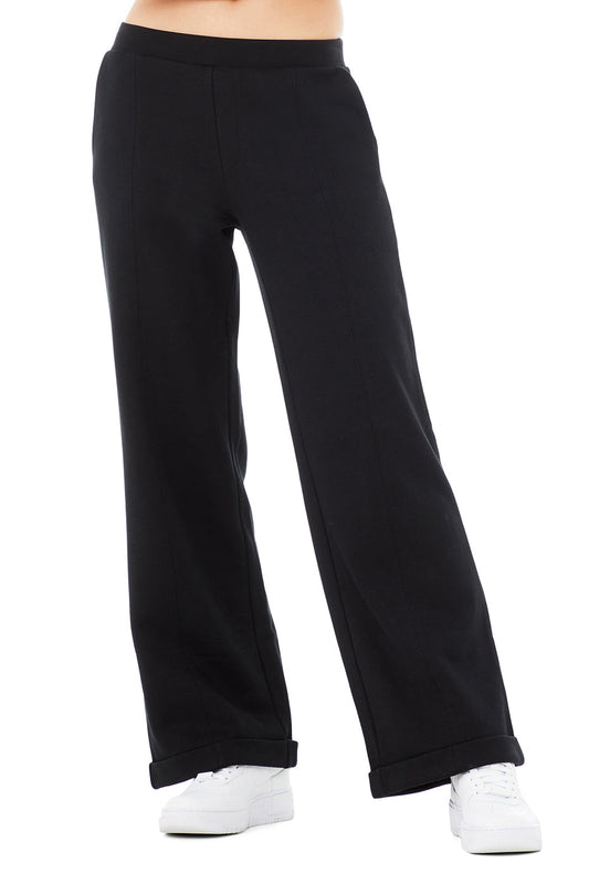 High-Waist Trouser Wide Leg Pant - Black