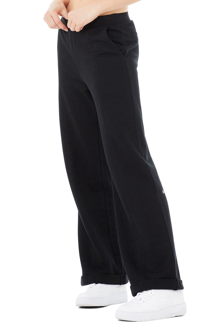 High-Waist Trouser Wide Leg Pant - Black