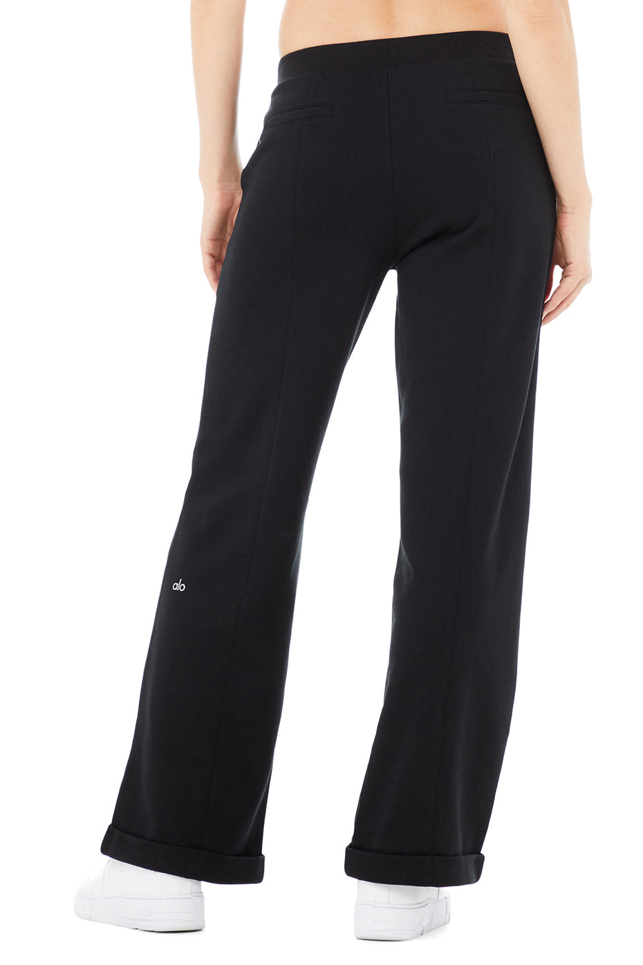 High-Waist Trouser Wide Leg Pant - Black