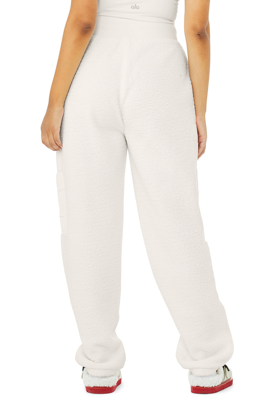Micro Sherpa High-Waist Solstice Sweatpant - Ivory